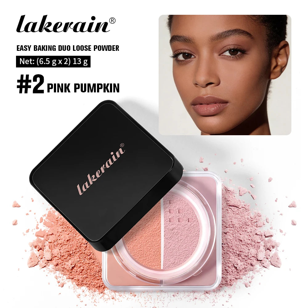 Loose Baking Setting Powder Long Lasting Oil Control Natural Face Matte Waterproof Brightening Loose Powder Makeup Cosmetics