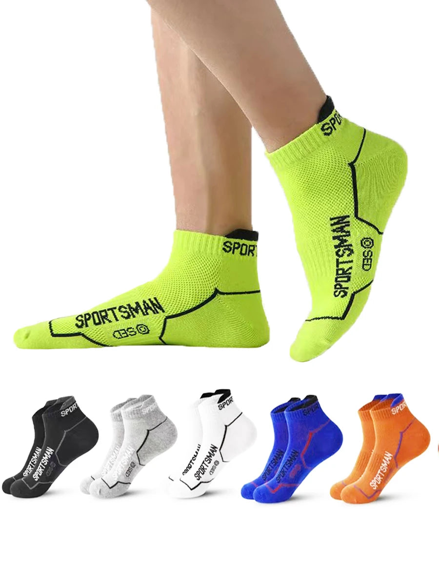 6 Pairs Socks Men's Short Socks Sweat Absorbent and Odorous Basketball Socks Running Sports Socks Breathable Mesh Men's Socks