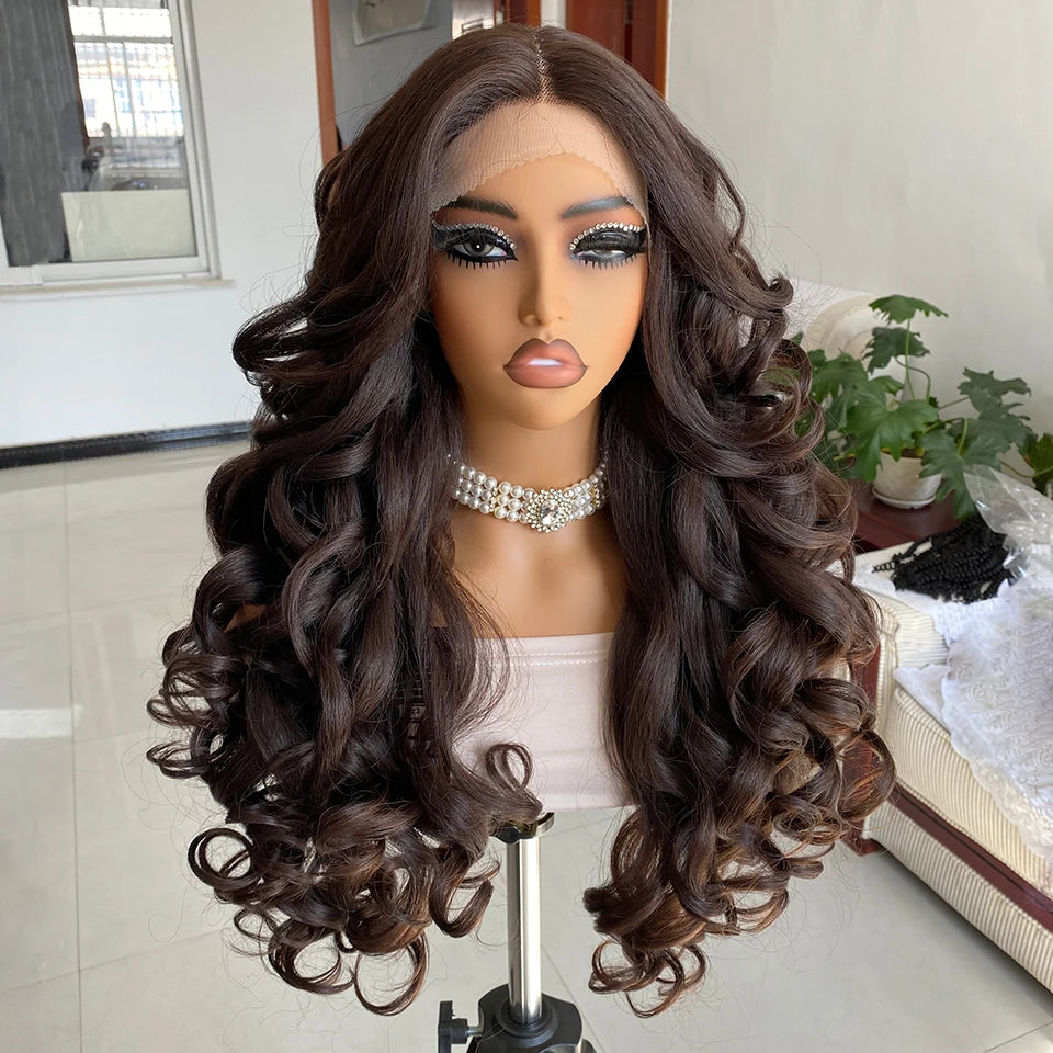 Latisha Lace Front Wigs Synthetic 24 Inch T Part Wigs For Afro Women Latisha Sensational Wigs With Baby Hair For African Female