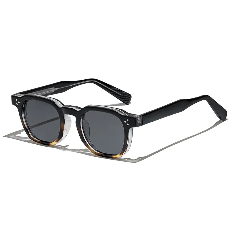 HBK New Square Vintage Sunglasses Men Square Fashion Punk Sun Glasses for Women Outdoor Travel Driving Beach Eyewear UV400