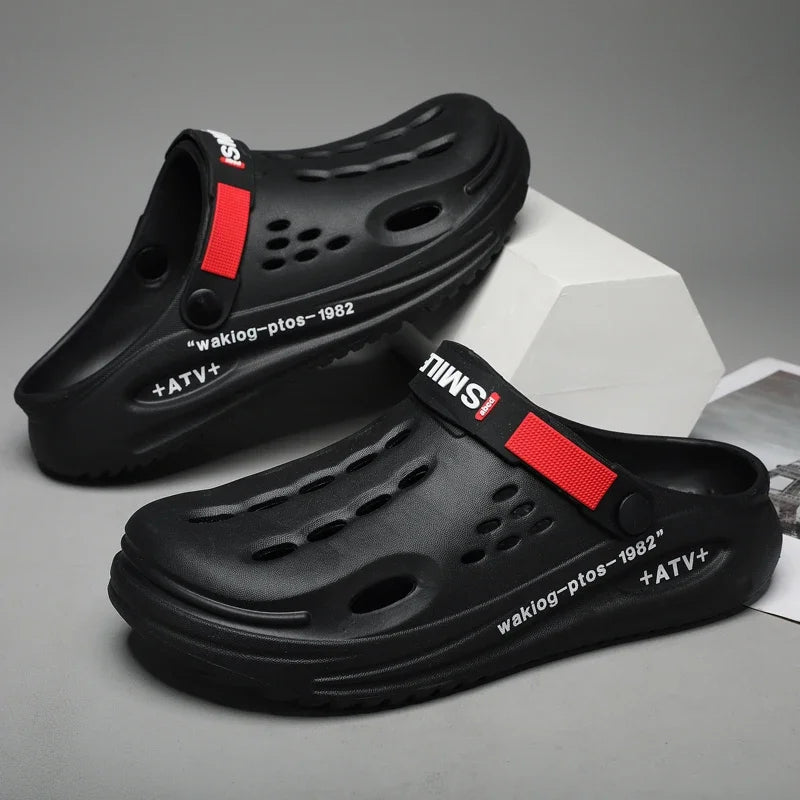 Summer Clogs Sandals 47 Men Clogs EVA Slippers Soft Sole Breathable Beach Slippers Men Home Slippers Outdoor Antiskid Slippers