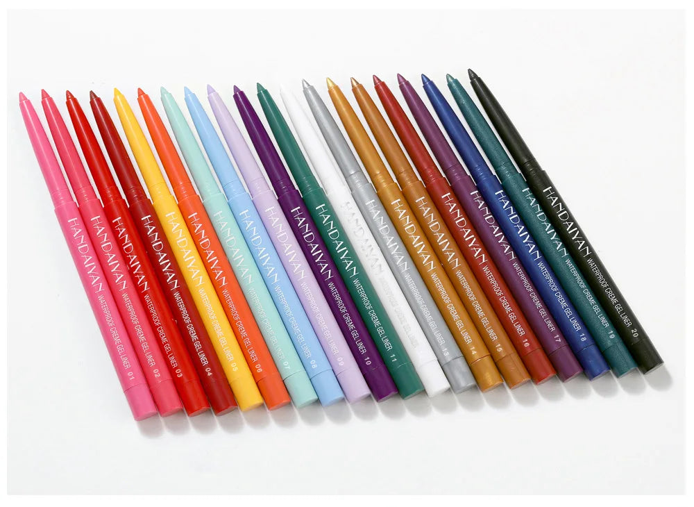 Waterproof Creamy Eyeliner Pencil Set Long Lasting Smooth Gel Professional Eye Makeup Vibrant Colors Kit
