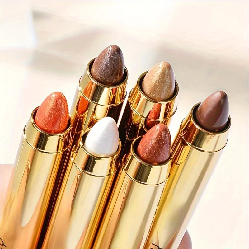 Waterproof Pearly Eyeshadow Pencil Stick 7 Colors Long Lasting Glitter Shimmer Eyeshadow Pen Eyeliner Stick Eyes Makeup Tools