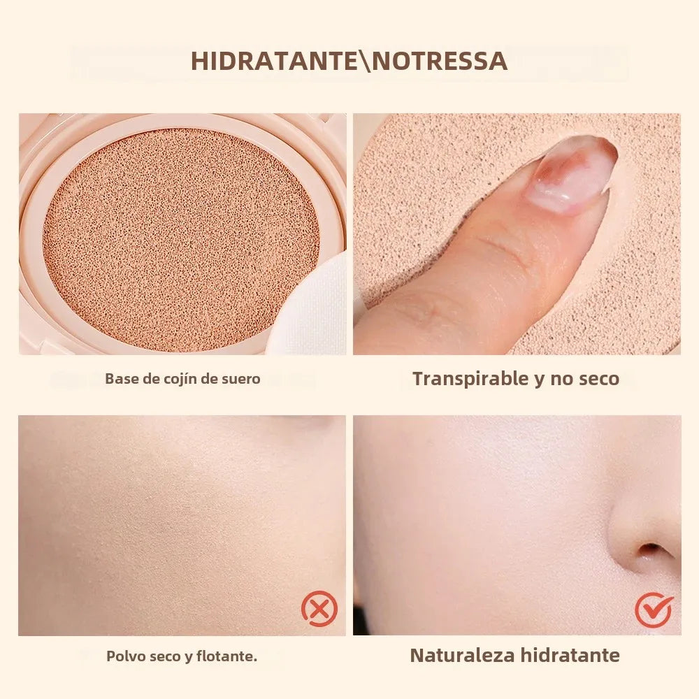 O.TWO.O Cushion Foundation 3 Colors Air Cushion BB Cream Full Coverage Breatheable Concealer Waterproof Face Foundation