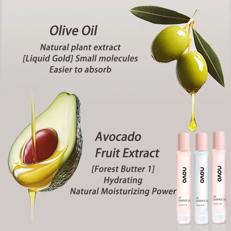 Squalane Hydrating Lip Serum & Lip Oil,Long-Lasting Moisture,Non-Greasy,Vitamin E, Nourishing Lip Care For Dry Cracked Lip Tones