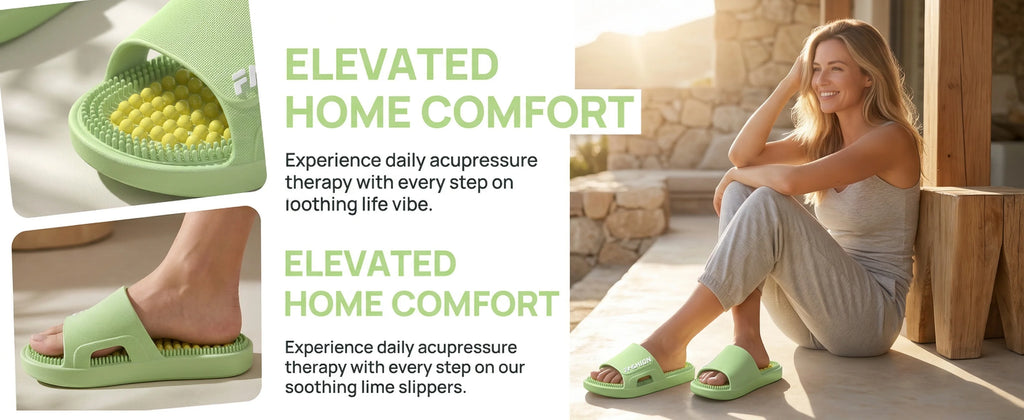 Women Men Acupressure Massage Slippers Soft EVA Anti-Slip Ergonomic Reflexology Slides for Home Bathroom Indoor Outdoor Foot