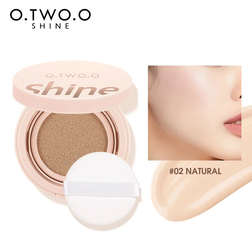 O.TWO.O Cushion Foundation 3 Colors Air Cushion BB Cream Full Coverage Breatheable Concealer Waterproof Face Foundation