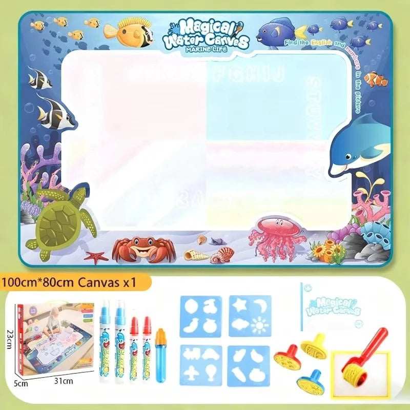 Oversized Magical Water Canvas pens Montessori Toys Learning Blanket Writing  Drawing Repeated Graffiti Painting  toy