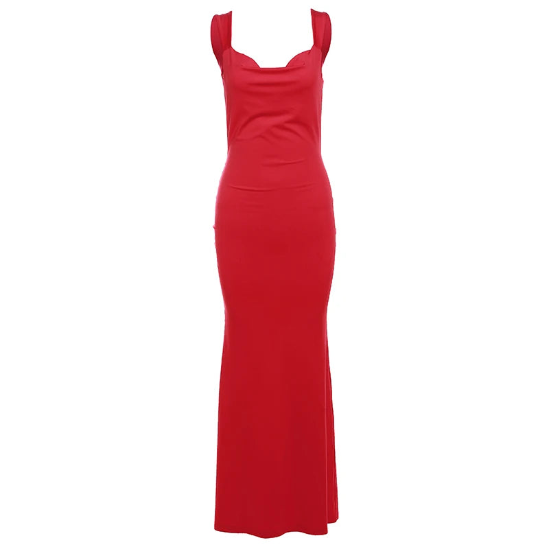 Weird Puss Bow Lace Up  Women Maxi Dress Sleeveless Sexy Backless Slim Bodycon Festival Evening Party Elegant Mermaid Long Robe