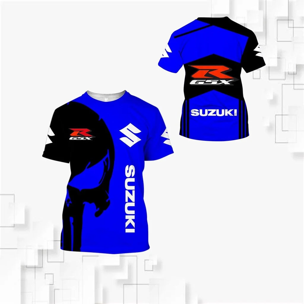 Suzuki 2026 Fashion 3D Print Men T-shirt Summer Daily Outdoor Sports Fitness Quick-drying Breathable Casual Street Short Sleeve
