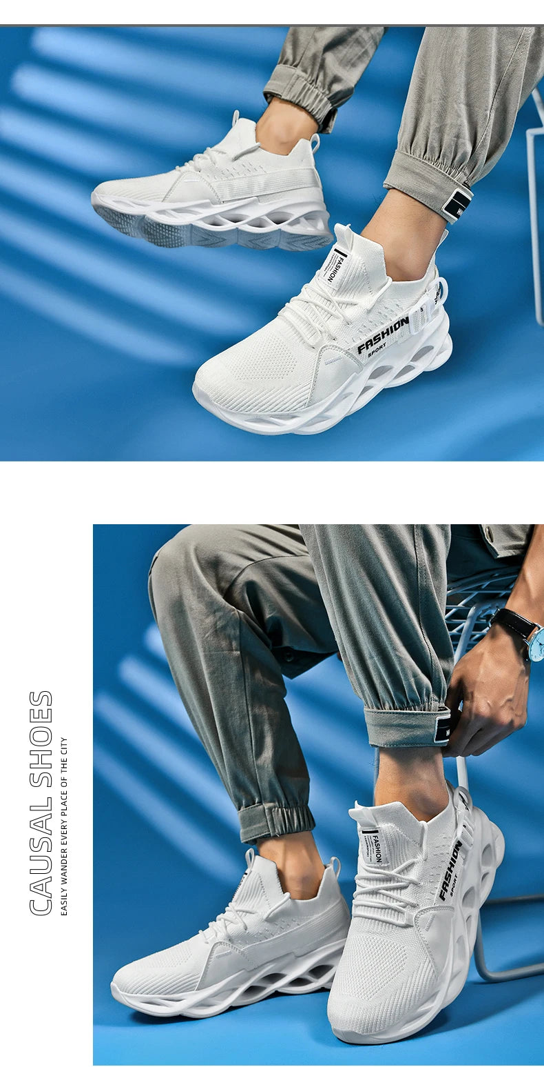 Sneakers Men Mesh Breathable Casual Men Shoes Unisex Light Soft Thick Sole Hole Couple Shoes Athletic Sneakers Women Shoes