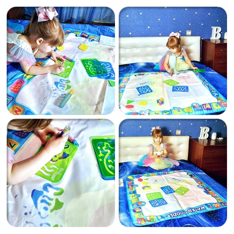 Oversized Magical Water Canvas pens Montessori Toys Learning Blanket Writing  Drawing Repeated Graffiti Painting  toy