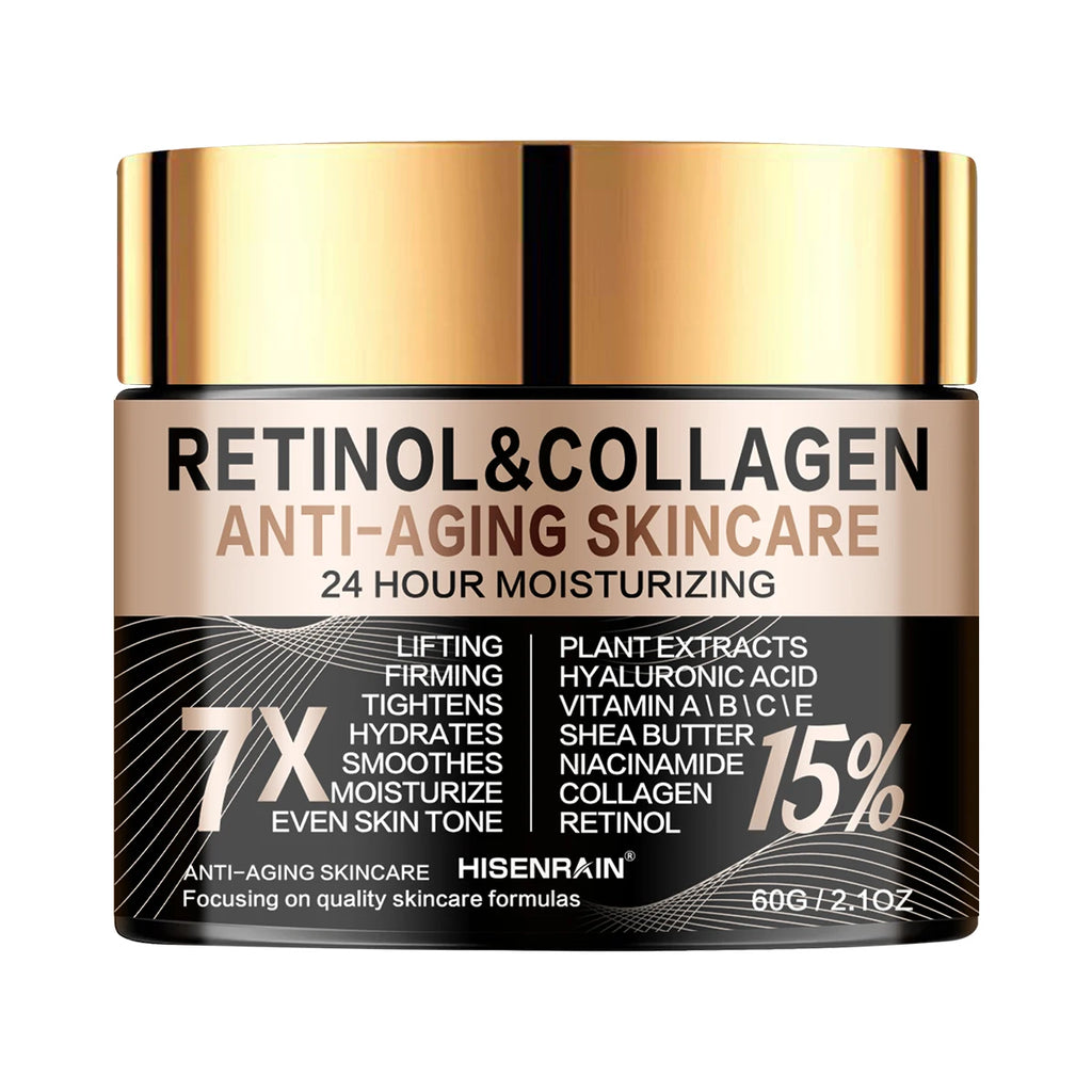HISENRAIN Retinol Collagen Face Cream - Anti-Aging Intense Moisturizer, Reduce Wrinkles Fine Lines & Firm Skin.