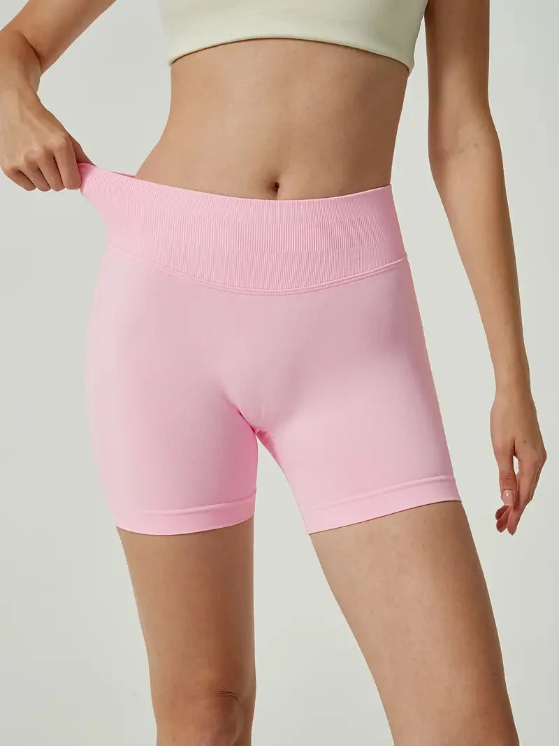 Women's High-Waisted Seamless Fitness Shorts: Tummy Control Compression, Butt-Lifting, High-Elastic Breathable, for YOGA