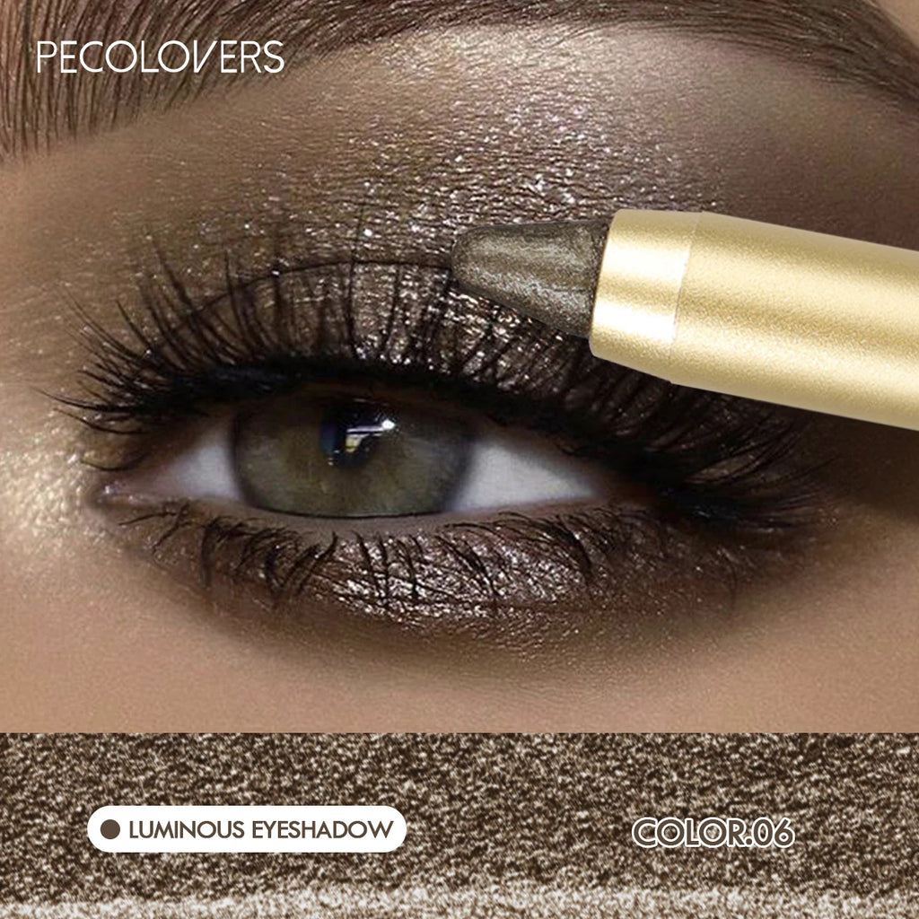 1PC Anti-smudge, Glitter and Matte Finish for Beginners, Vibrant Metallic, Silky, Double Headed Eye Shadow Stick for Bold Look