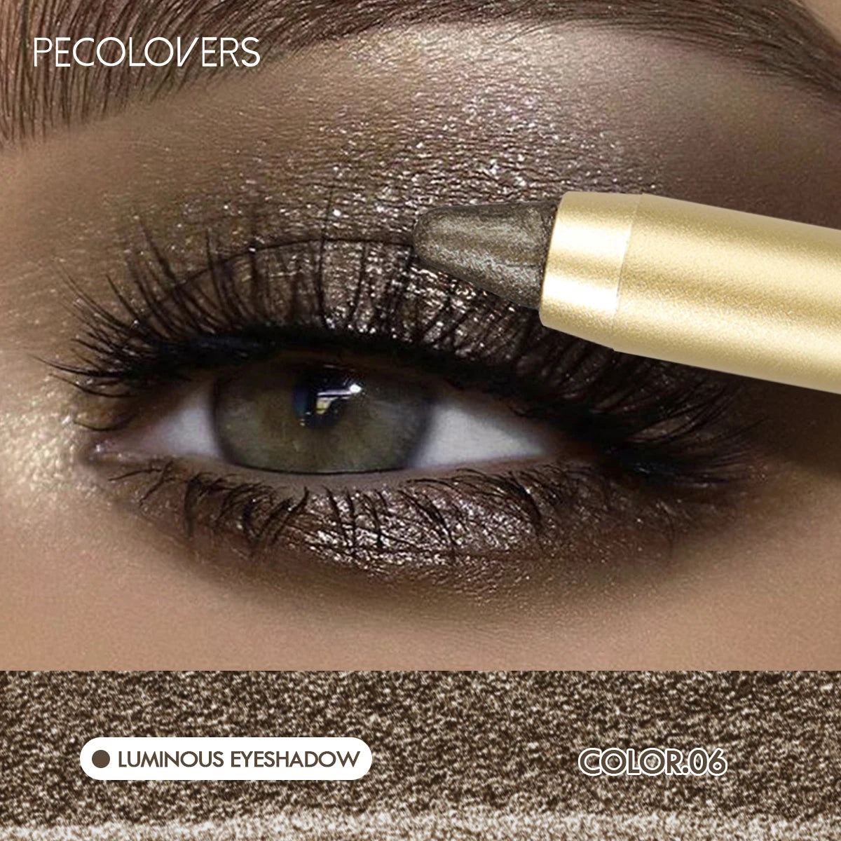 1PC Anti-smudge, Glitter and Matte Finish for Beginners, Vibrant Metallic, Silky, Double Headed Eye Shadow Stick for Bold Look