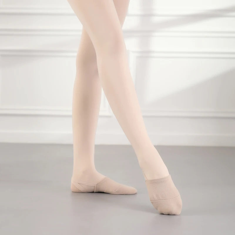 Girls Rhythmic Gymnastics Shoes Women Adult Children Half Sole Jazz Ballet Dance Shoes Half Toe Shoes Woman Belly Dancing Shoes