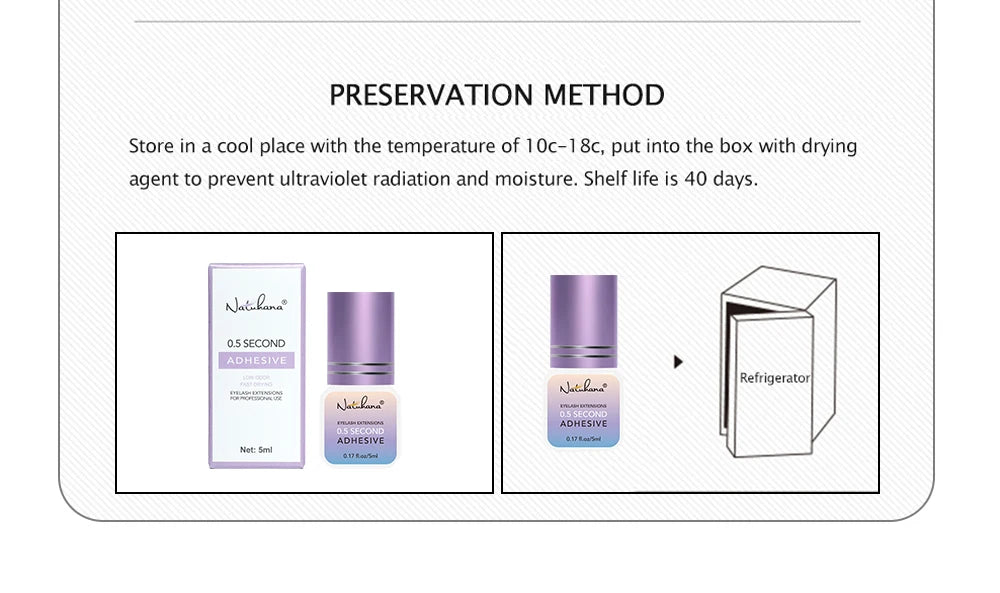Professional 5ml 0.3S 0.5S 1S 2S 3S Eyelash Glue Fast Drying Strong False Eye Lash Extension Glue Adhesive