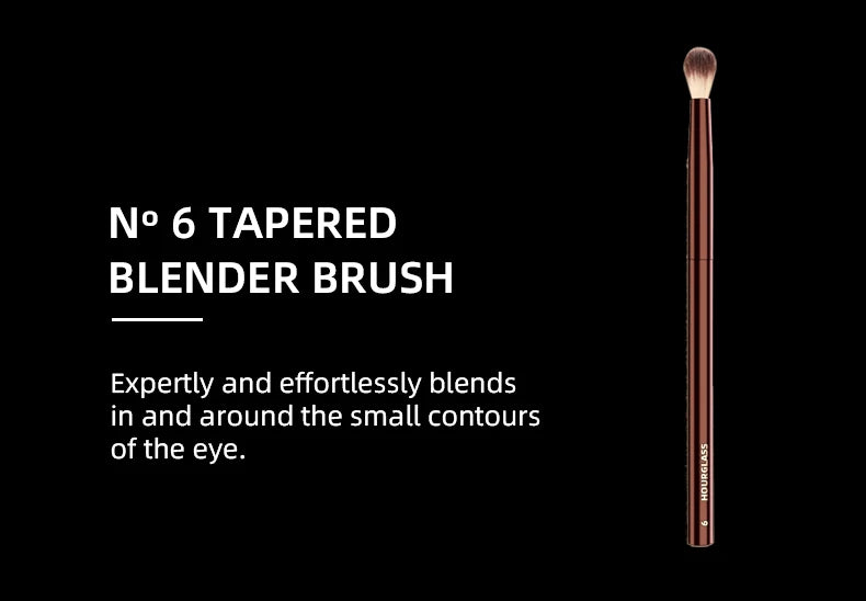 HOURGLASS Vegan brush travel brush set includes 7 brushes for the eye and face with a bag gift box packaging
