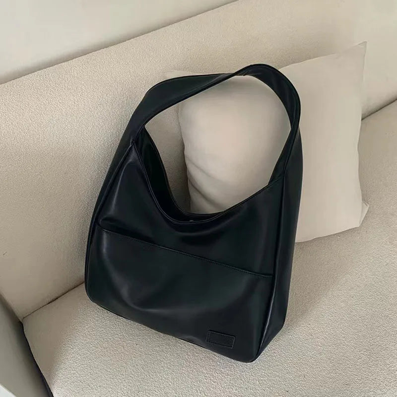Large Capacity Tote Bag Women's New Trendy Shoulder Bag Simple and Versatile Commuter Bag Fashion Trendy Student Classroom Bag