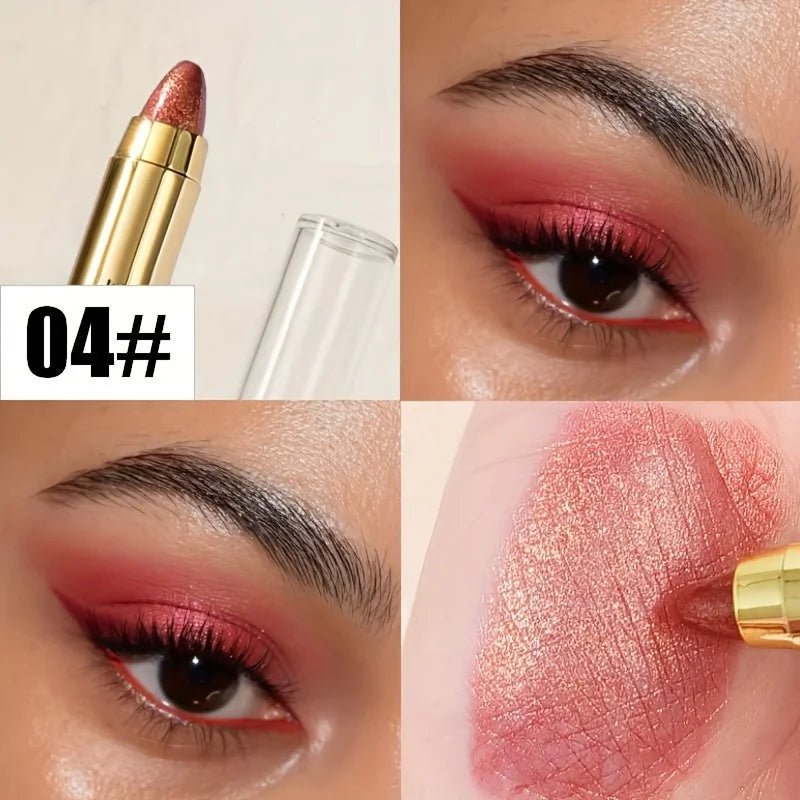 Waterproof Pearly Eyeshadow Pencil Stick 7 Colors Long Lasting Glitter Shimmer Eyeshadow Pen Eyeliner Stick Eyes Makeup Tools