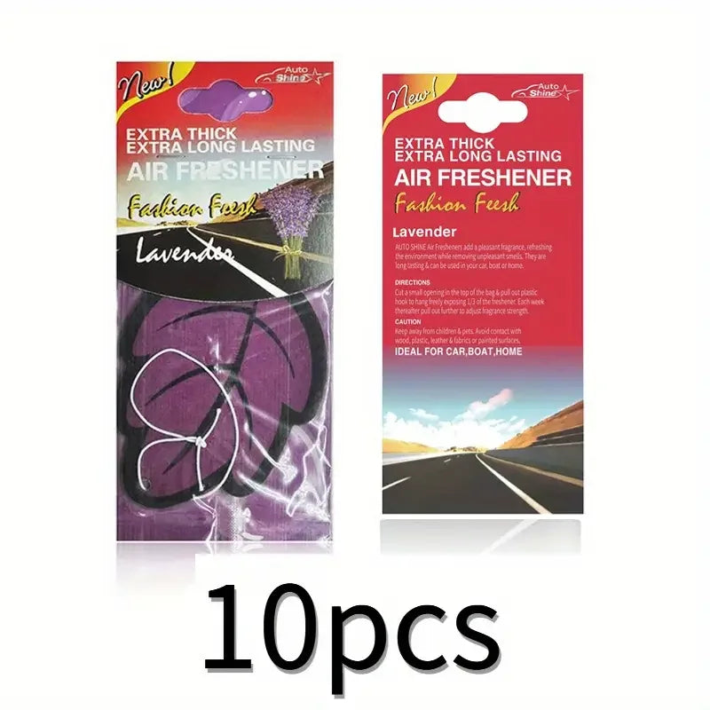 3-60pcs Car Air Freshener Natural scented tea paper Auto Hanging Vanilla perfume fragrance Leaf Shape car accessories interior