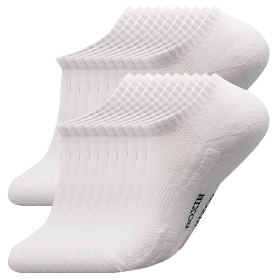 5/10/20 Pairs New Cool Men Black White Warm Socks Set Autumn Winter Male Solid Color Sport Short Socks For Men Dropshipping