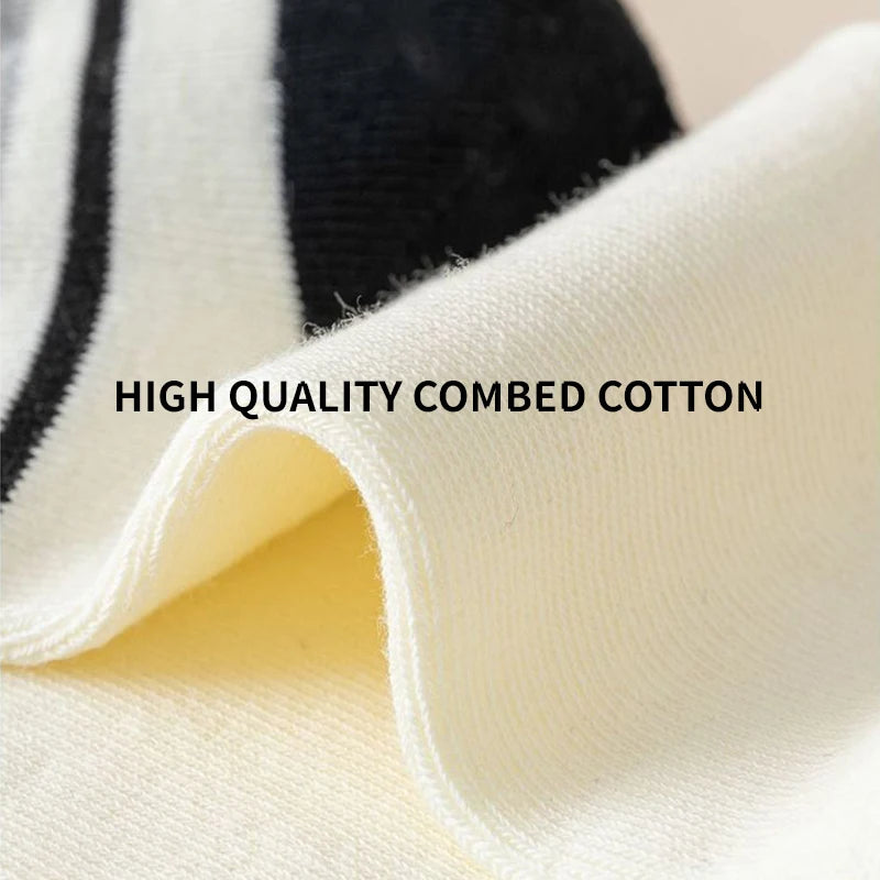 5 Pairs Letter Children Boys Sports Socks High Quility Cotton Combed Comfortable Soft Sweat Absorbing Elastic Mid-calf Kids Sock