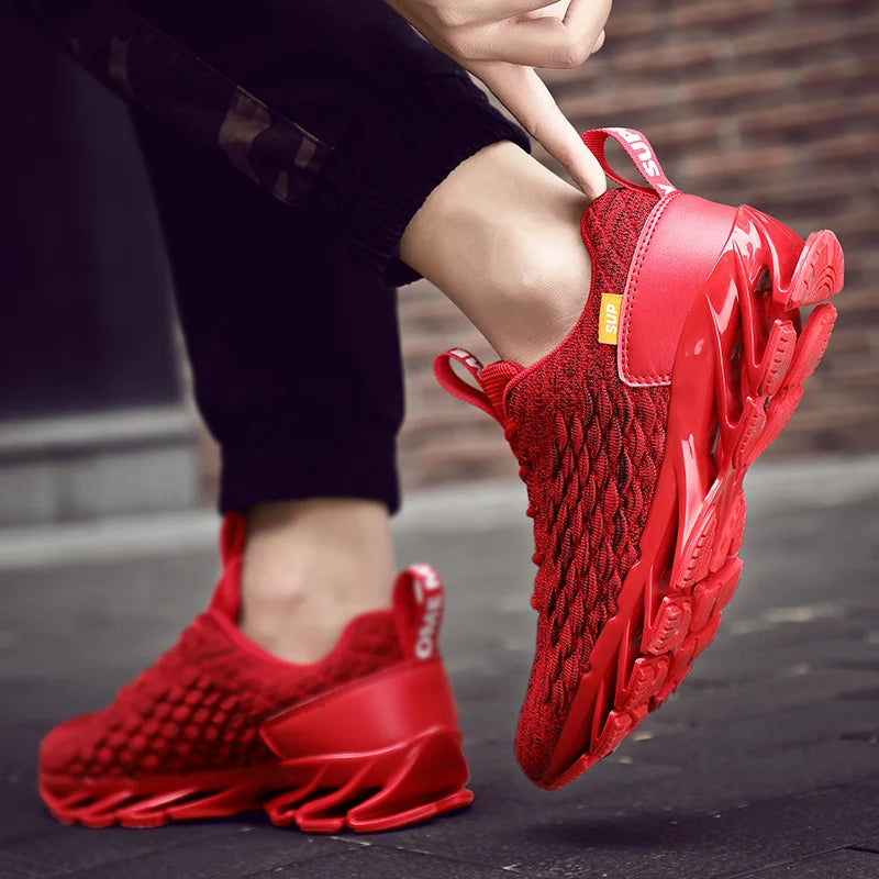 Men Running Shoes Non Slip Breathable Fashionable Outdoor Lightweight Lace Up Wear-resistant Casual Walking Shoes for Men