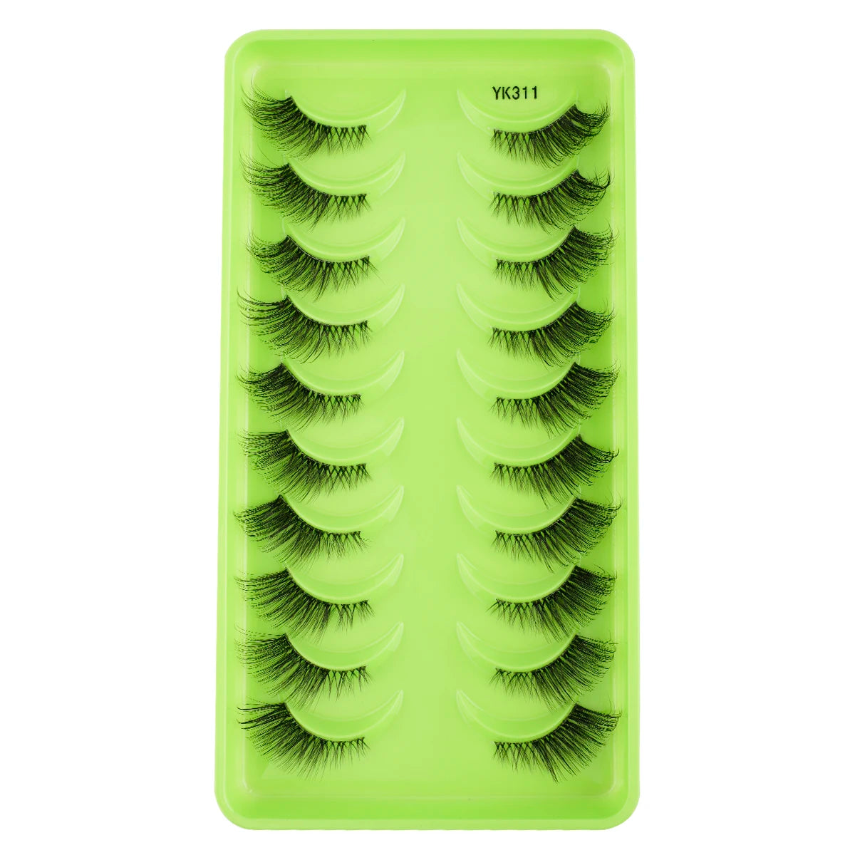 New Half Eyelashes 3/10Pairs Half Lashes Natural 3D Cat Eye Lashes Clear Stem False Eyelash Extension Makeup Faux Cils maquiagem