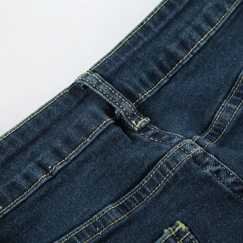 Retro Y2k Jeans Baggy Floral Embroidery Jeans Women Vintage 2000s Low Rise Flared Denim Pants High Street Basic Trousers