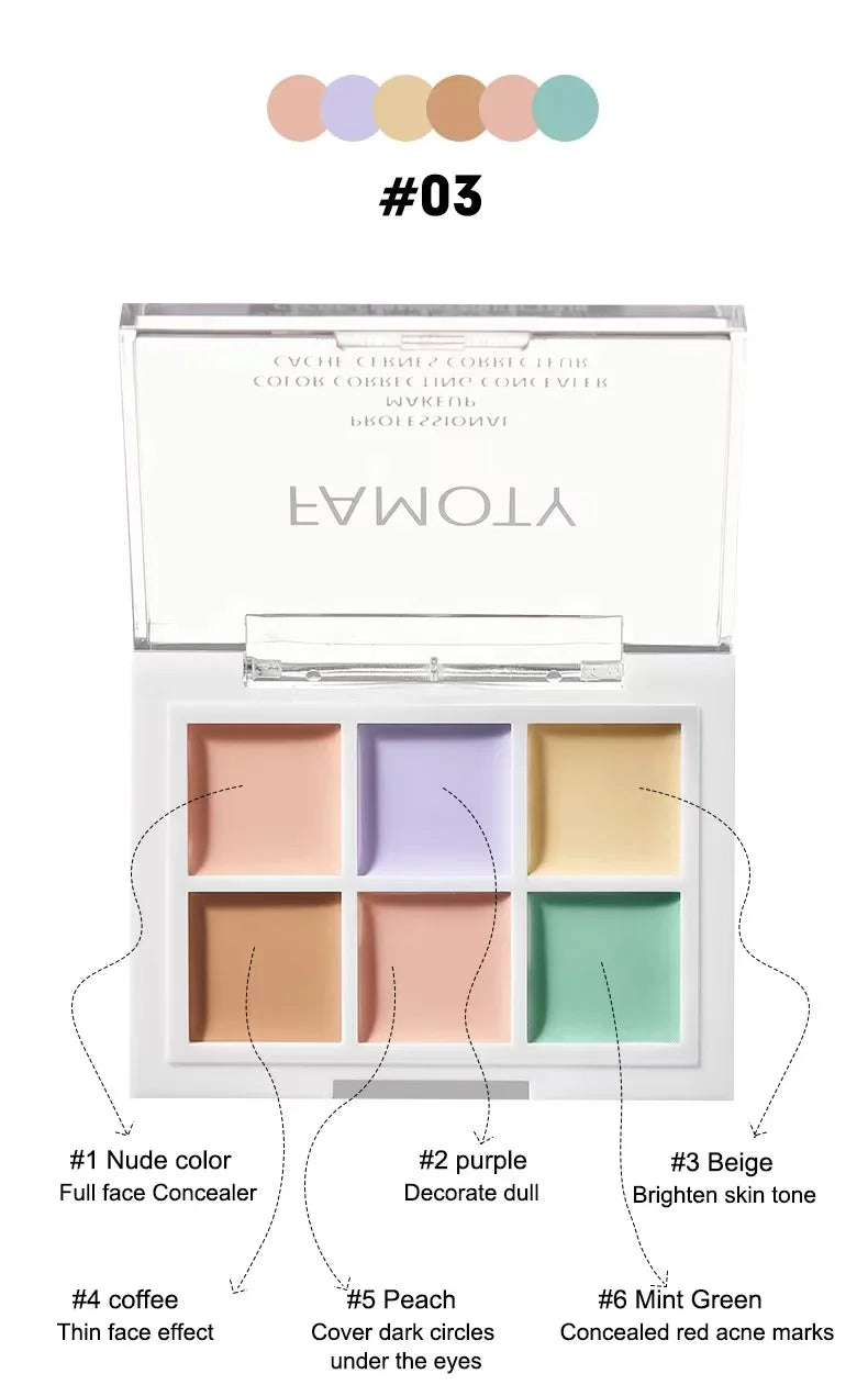 Nine-tone Concealer Spotty Acne Print Dark Eye Circles Tear Gap Brightening Skin Tone Lasts Forever
