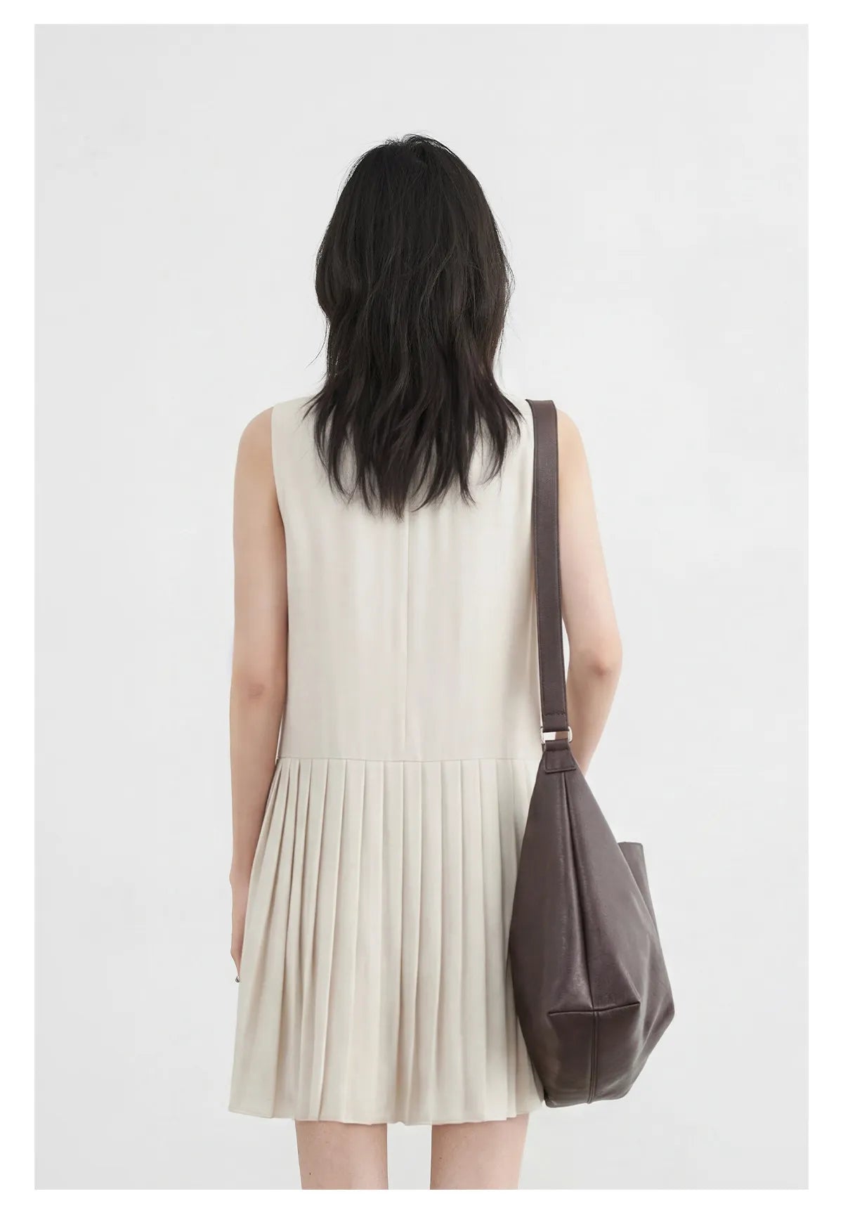 CHIC VEN Fashion Women Dresses Solid A Line Loose Casual V-neck Sleeveless Female Dress Mid-length Spring Summer 2026