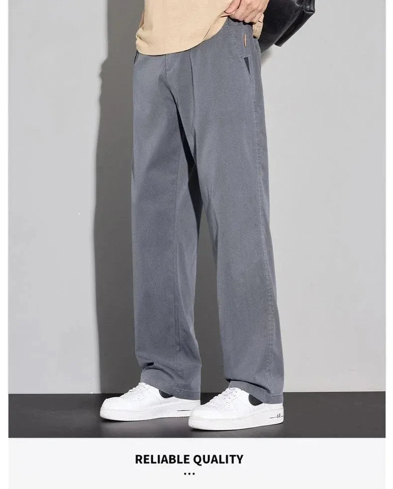 2026 Thin Summer New Men's Soft Lyocell Casual Pants Comfortable Fashion Solid Color Simple Male Trousers Brand Clothing