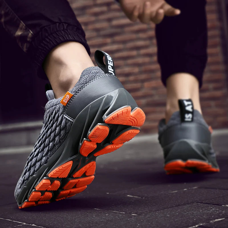Men Running Shoes Non Slip Breathable Fashionable Outdoor Lightweight Lace Up Wear-resistant Casual Walking Shoes for Men