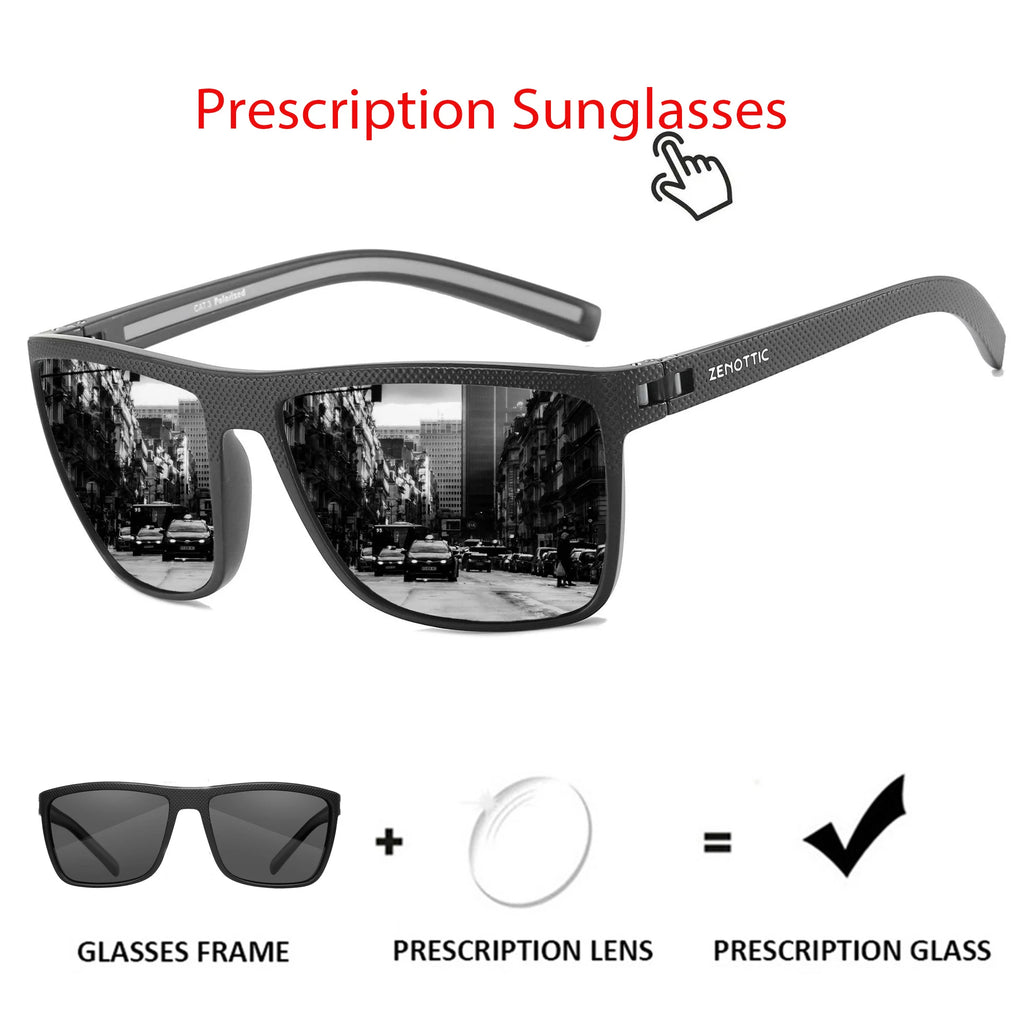 ZENOTTIC Polarized Sunglasses for Men Lightweight TR90 Frame UV400 Protection Square Sun Glasses