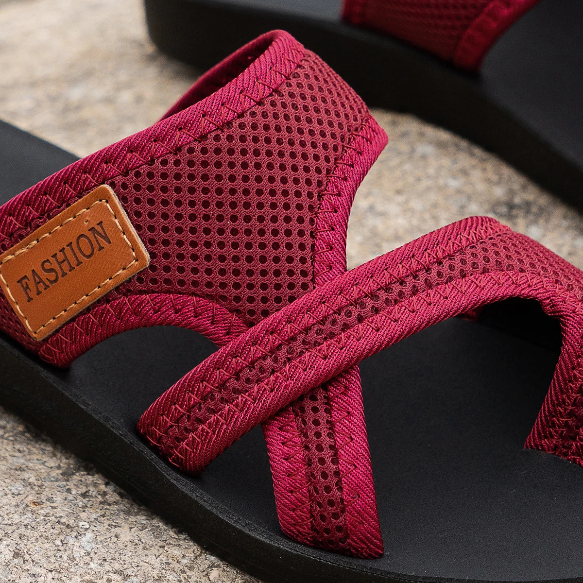 Women's Casual Sporty Sandals Breathable Comfortable Skin-Friendly Flat Bottom Slip-On Slippers