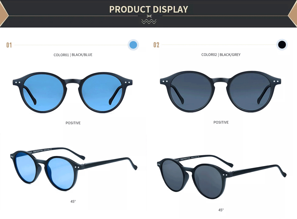 ZENOTTIC (S Size) Retro Circular Polarized Sunglasses 2026 2025 Men Women Vintage Small Round Sun Glasses UV400 Goggles Shades
