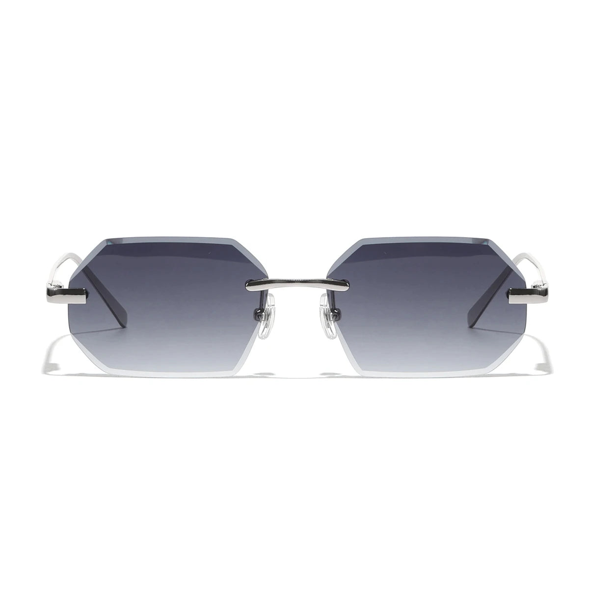Ruiao Sunglasses Men Brand Designer Fashion Rimless Sun Glasses Shades Diamond Cut Lens Ladies Frameless Metal Eye glasses
