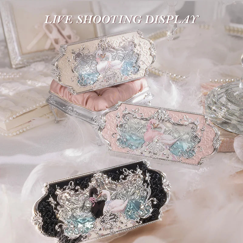 Flower Knows Swan Ballet Series Six-Color Makeup Palette Delicate Matte Glow Shimmer