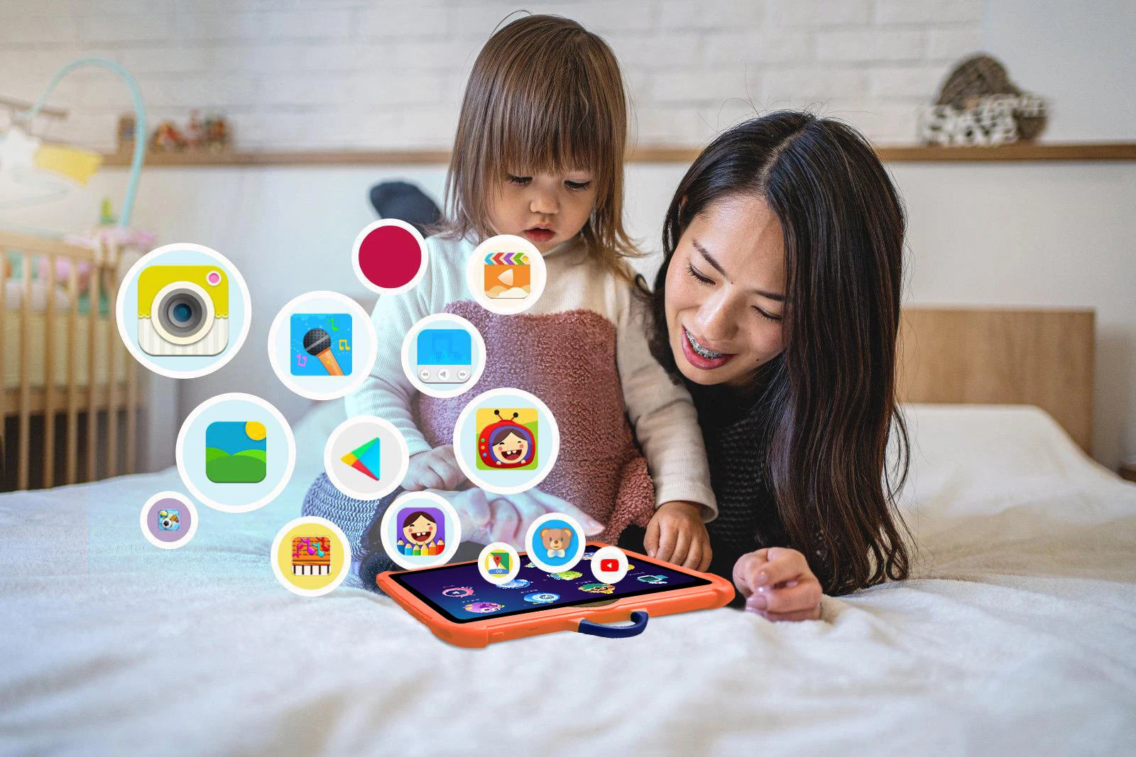New 7 Inch 5G WiFi Tablet Pc for Children's best Gifts Android Kids Game Educational Learning Tablets Quad Core 4GB RAM 64GB ROM