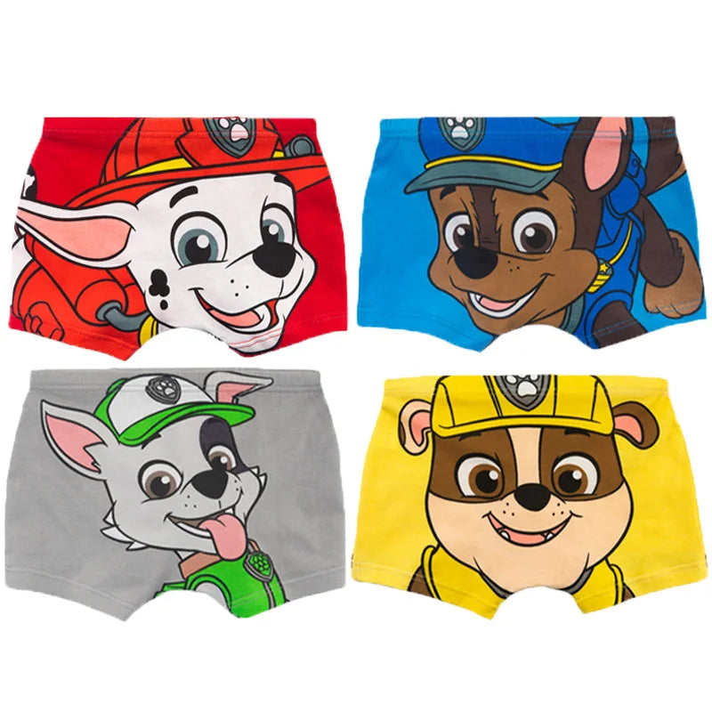 4Pcs/Lot 100% Genuine Paw Patrol Boys Underwears Cotton Children Panties Cartoon Kids Underpants Breathable Briefs for Boy