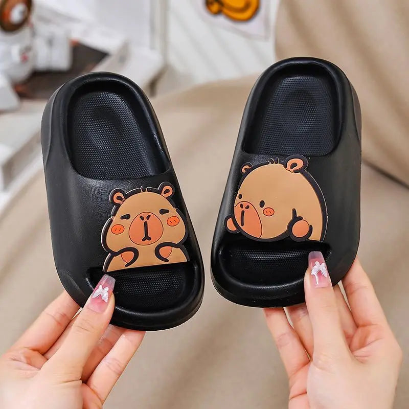 Children Slippers Boys Cute Capybara Home Slippers Summer Non Slip Soft Bottom Bathroom Slippers