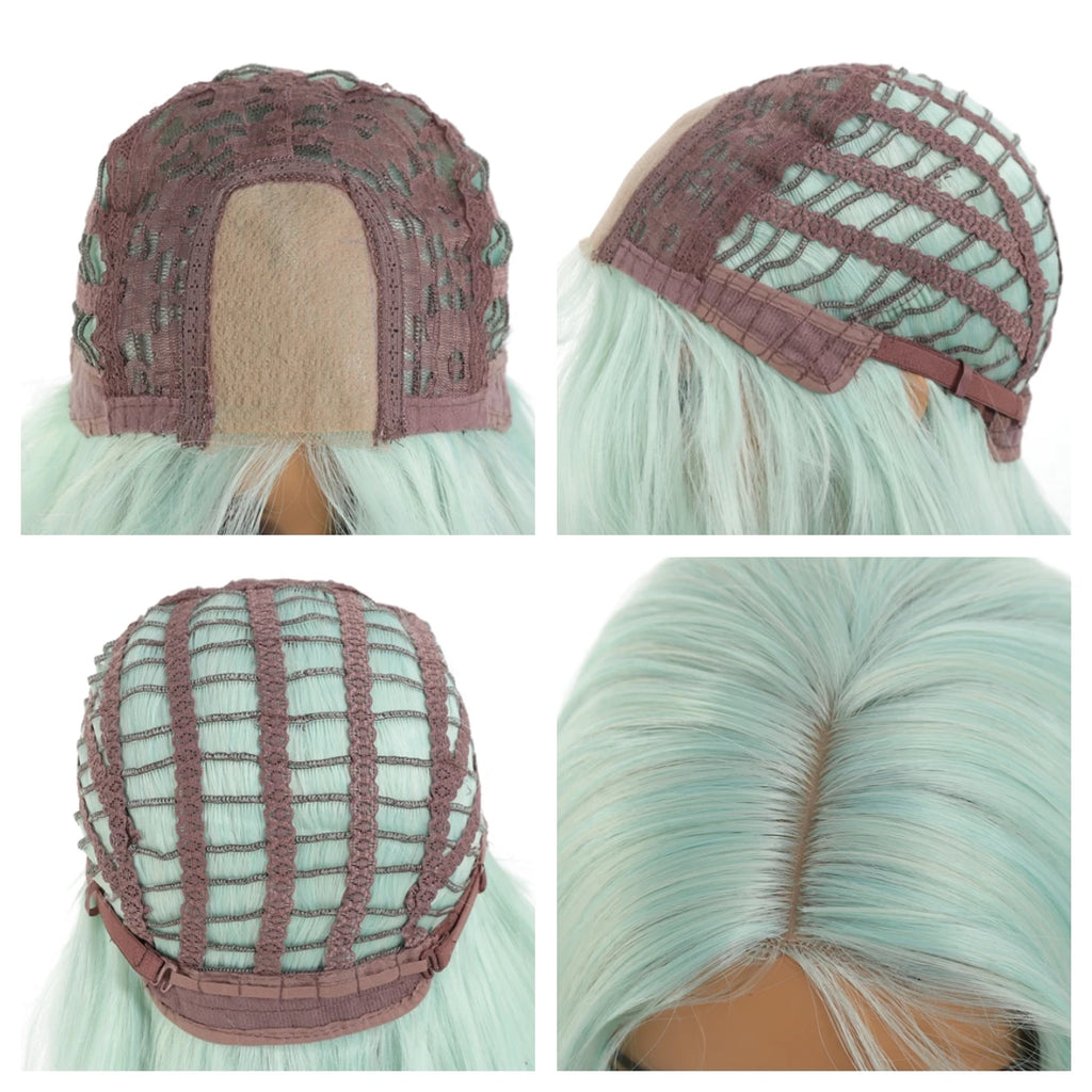 Synthetic wig linen long straight hair with bangs long curly hair ponytail extensions dirty braids Halloween Christmas gifts