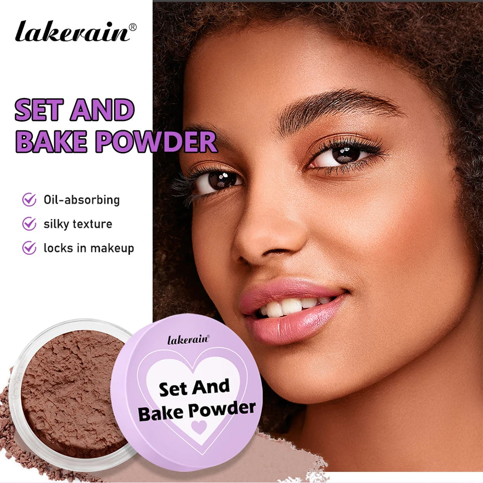 Loose Baking Setting Powder Long Lasting Oil Control Natural Face Matte Waterproof Brightening Loose Powder Makeup Cosmetics
