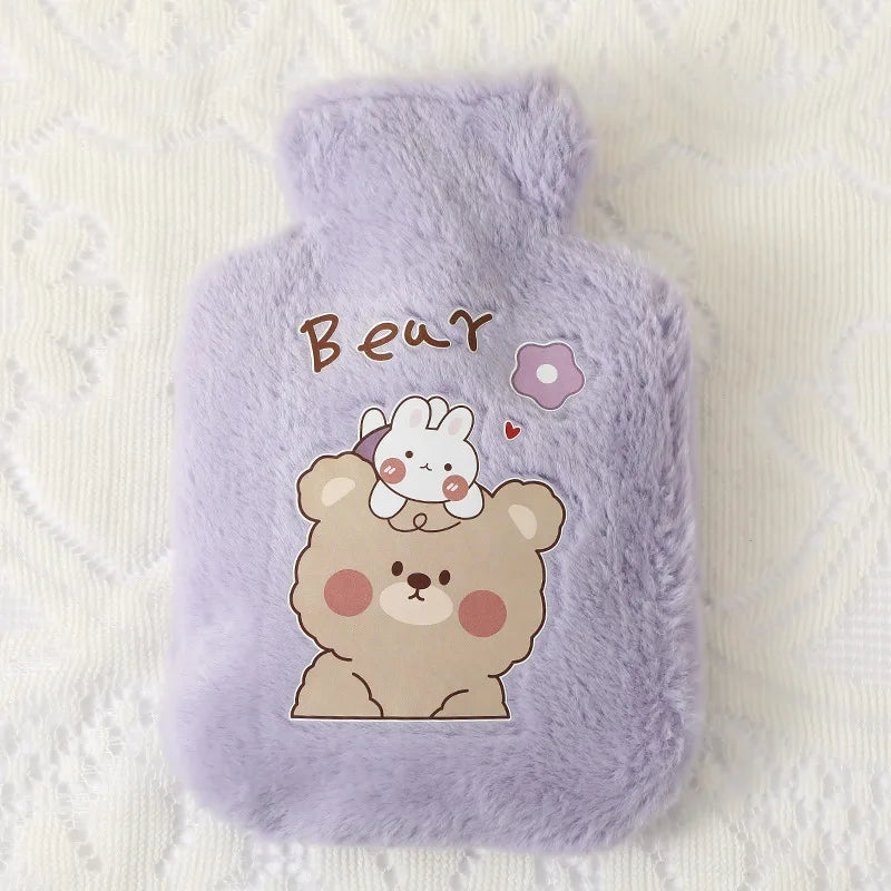 500ML Soft Hot Water Bottle Winter Hand Warmer Cute Kawaii Water Bottle for Girls Portable Waist Hand Bed Warm Bottles