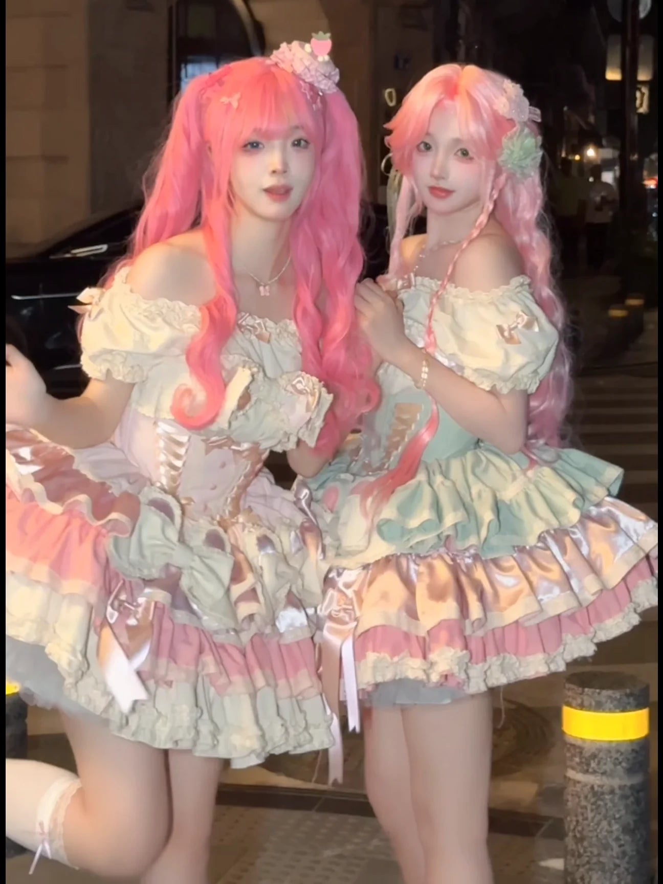 New Girls Birthday Lolita Dress 2026 Spring and Summer Women's Tube Top Satin Bowknot Slim Pettiskirt Short Mini Party Dress