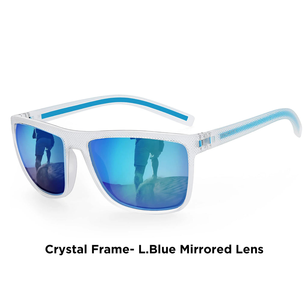 ZENOTTIC Fashion Polarized Sunglasses Shade for Women Men Lightweight TR90 Frame UV400 Protection Square Sun Glasses