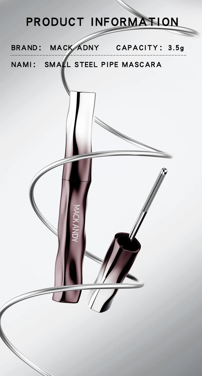 MACKANDY Waterproof 3D Lengthening Mascara Black Eyelash Extension Eye Lashs Brush Long-Wearing Silk Mascara Cosmetics Gift