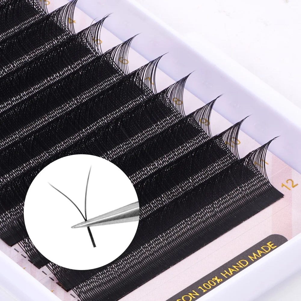 ARISON 3D/4D/5D/6D W-Shape Eyelashes Extension Premade Volume Fans YY-shape Lashes Faux Mink Soft Easy Faning Natural Lash